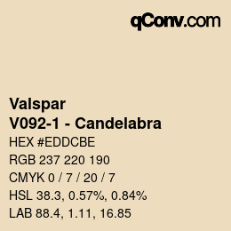 Color code: Valspar - V092-1 - Candelabra | qconv.com