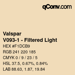 Farbcode: Valspar - V093-1 - Filtered Light | qconv.com