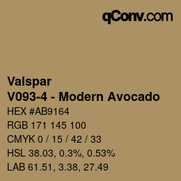 Color code: Valspar - V093-4 - Modern Avocado | qconv.com