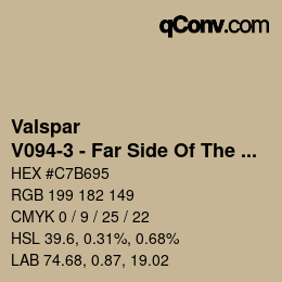 Color code: Valspar - V094-3 - Far Side Of The Mountain | qconv.com