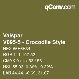 Color code: Valspar - V095-5 - Crocodile Style | qconv.com