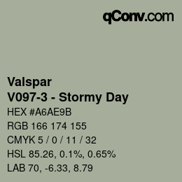 Color code: Valspar - V097-3 - Stormy Day | qconv.com