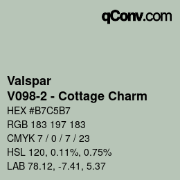 カラーコード: Valspar - V098-2 - Cottage Charm | qconv.com