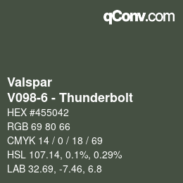 Color code: Valspar - V098-6 - Thunderbolt | qconv.com