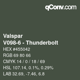 Código de color: Valspar - V098-6 - Thunderbolt | qconv.com