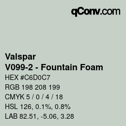 Farbcode: Valspar - V099-2 - Fountain Foam | qconv.com