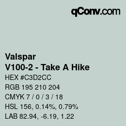 Farbcode: Valspar - V100-2 - Take A Hike | qconv.com