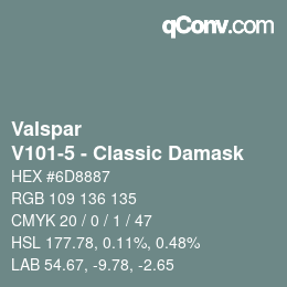 Color code: Valspar - V101-5 - Classic Damask | qconv.com
