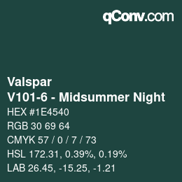 カラーコード: Valspar - V101-6 - Midsummer Night | qconv.com