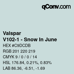 Color code: Valspar - V102-1 - Snow In June | qconv.com