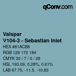Color code: Valspar - V104-3 - Sebastian Inlet | qconv.com