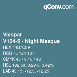 カラーコード: Valspar - V104-5 - Night Masque | qconv.com