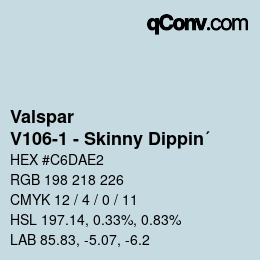 Color code: Valspar - V106-1 - Skinny Dippin´ | qconv.com