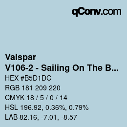 カラーコード: Valspar - V106-2 - Sailing On The Bay | qconv.com