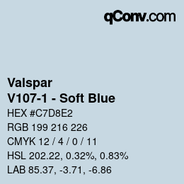 カラーコード: Valspar - V107-1 - Soft Blue | qconv.com
