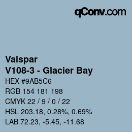 Color code: Valspar - V108-3 - Glacier Bay | qconv.com