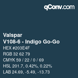 Color code: Valspar - V108-6 - Indigo Go-Go | qconv.com