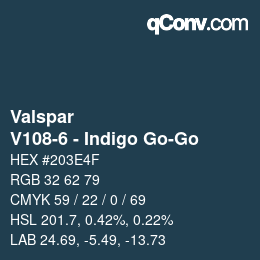 Code couleur: Valspar - V108-6 - Indigo Go-Go | qconv.com