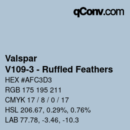 Farbcode: Valspar - V109-3 - Ruffled Feathers | qconv.com