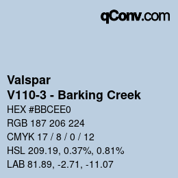 Color code: Valspar - V110-3 - Barking Creek | qconv.com