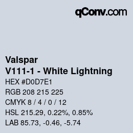 Farbcode: Valspar - V111-1 - White Lightning | qconv.com
