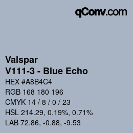 Color code: Valspar - V111-3 - Blue Echo | qconv.com