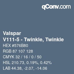 Color code: Valspar - V111-5 - Twinkle, Twinkle | qconv.com
