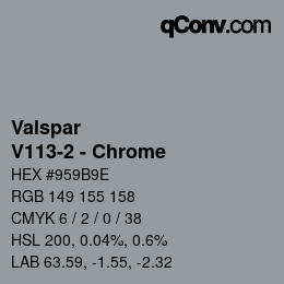 Color code: Valspar - V113-2 - Chrome | qconv.com