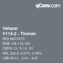 カラーコード: Valspar - V114-2 - Tinman | qconv.com