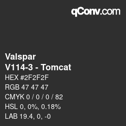 Color code: Valspar - V114-3 - Tomcat | qconv.com