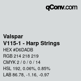 Código de color: Valspar - V115-1 - Harp Strings | qconv.com