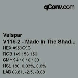 Farbcode: Valspar - V116-2 - Made In The Shade | qconv.com