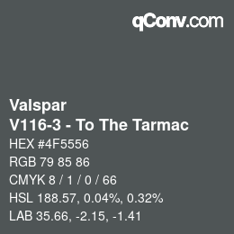 Color code: Valspar - V116-3 - To The Tarmac | qconv.com
