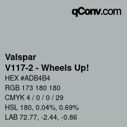 Color code: Valspar - V117-2 - Wheels Up! | qconv.com