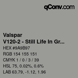 カラーコード: Valspar - V120-2 - Still Life In Gray | qconv.com