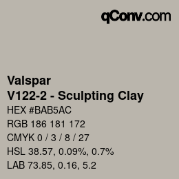 Código de color: Valspar - V122-2 - Sculpting Clay | qconv.com