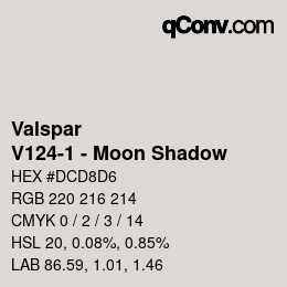 Farbcode: Valspar - V124-1 - Moon Shadow | qconv.com