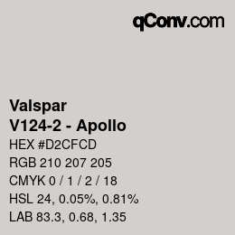 カラーコード: Valspar - V124-2 - Apollo | qconv.com