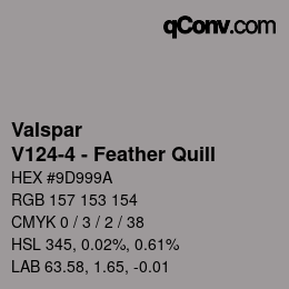 Color code: Valspar - V124-4 - Feather Quill | qconv.com