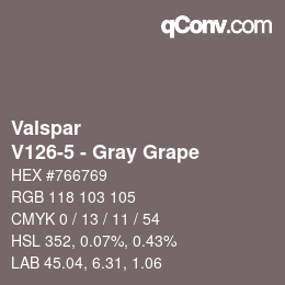Farbcode: Valspar - V126-5 - Gray Grape | qconv.com