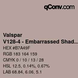 Color code: Valspar - V128-4 - Embarrassed Shadow | qconv.com