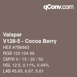 カラーコード: Valspar - V128-5 - Cocoa Berry | qconv.com