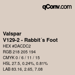 Farbcode: Valspar - V129-2 - Rabbit´s Foot | qconv.com