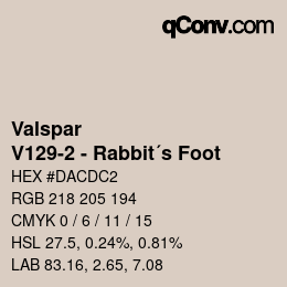 Color code: Valspar - V129-2 - Rabbit´s Foot | qconv.com