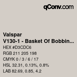 カラーコード: Valspar - V130-1 - Basket Of Bobbins | qconv.com