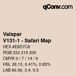 Farbcode: Valspar - V131-1 - Safari Map | qconv.com