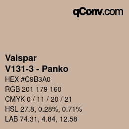 Farbcode: Valspar - V131-3 - Panko | qconv.com