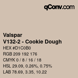 カラーコード: Valspar - V132-2 - Cookie Dough | qconv.com