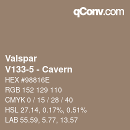 カラーコード: Valspar - V133-5 - Cavern | qconv.com