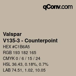 Farbcode: Valspar - V135-3 - Counterpoint | qconv.com